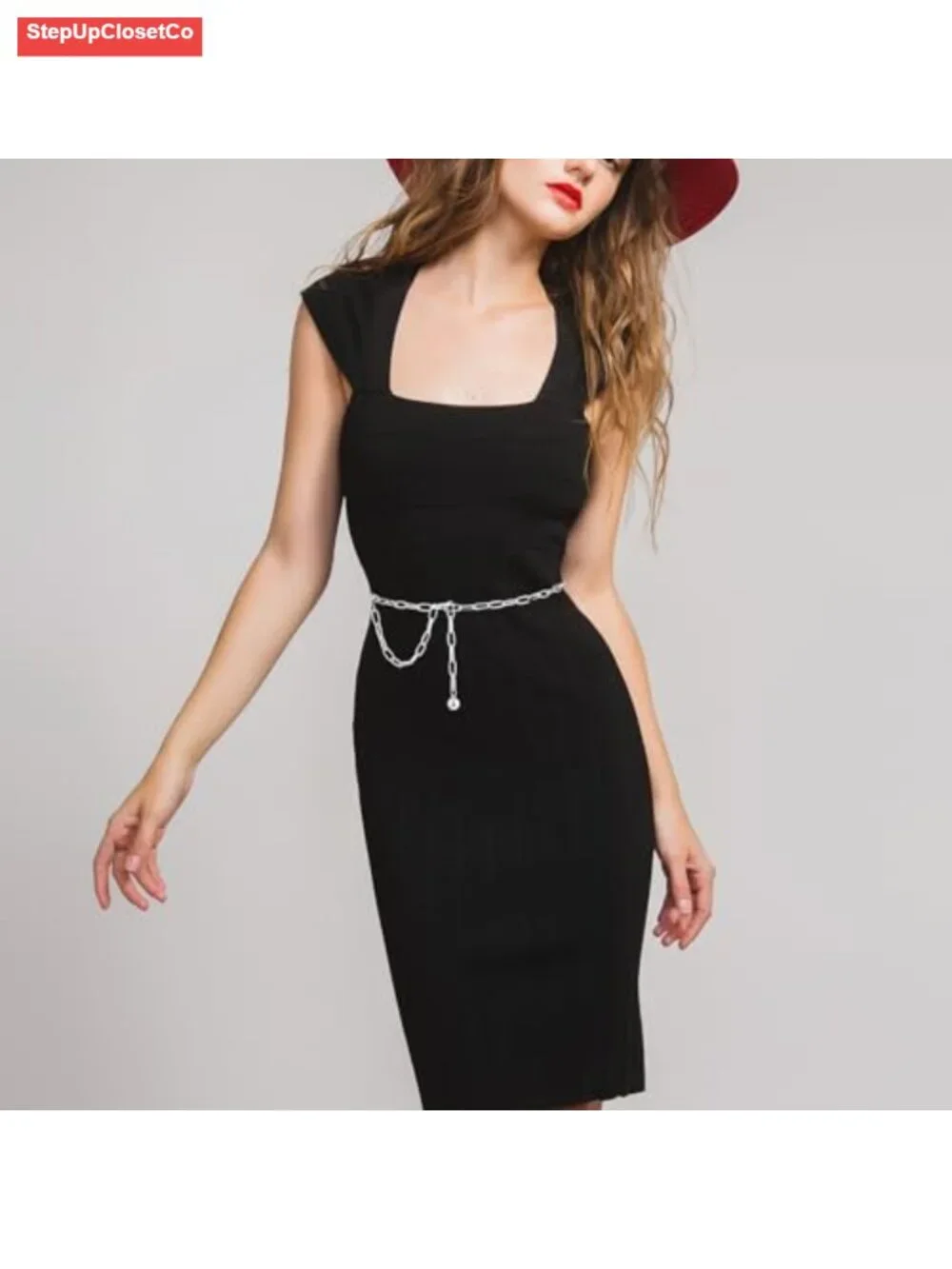 Adjustable Metal Chain Belt for Women Western Waist Belt for Jeans Dresses